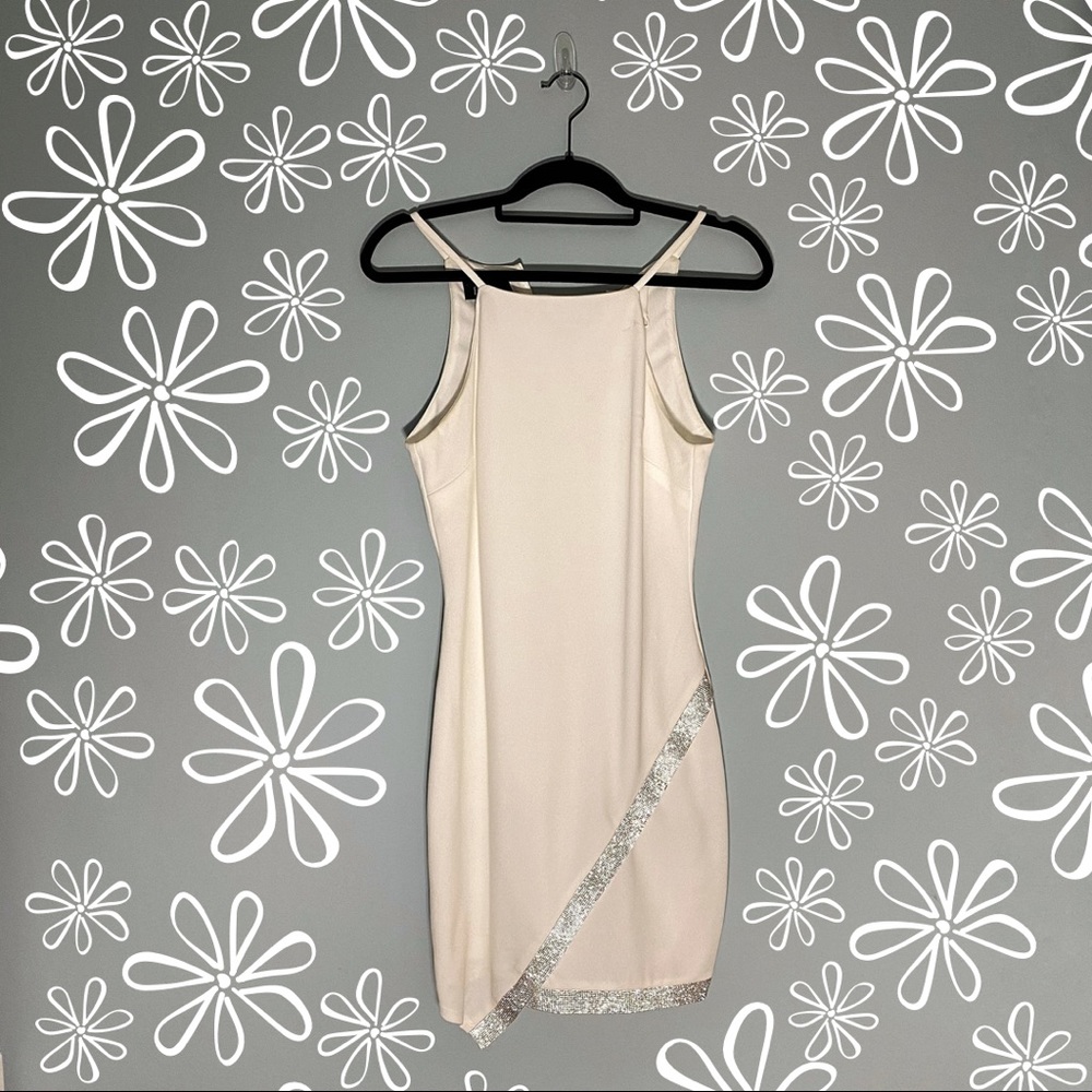 White Sequin Formal Dress